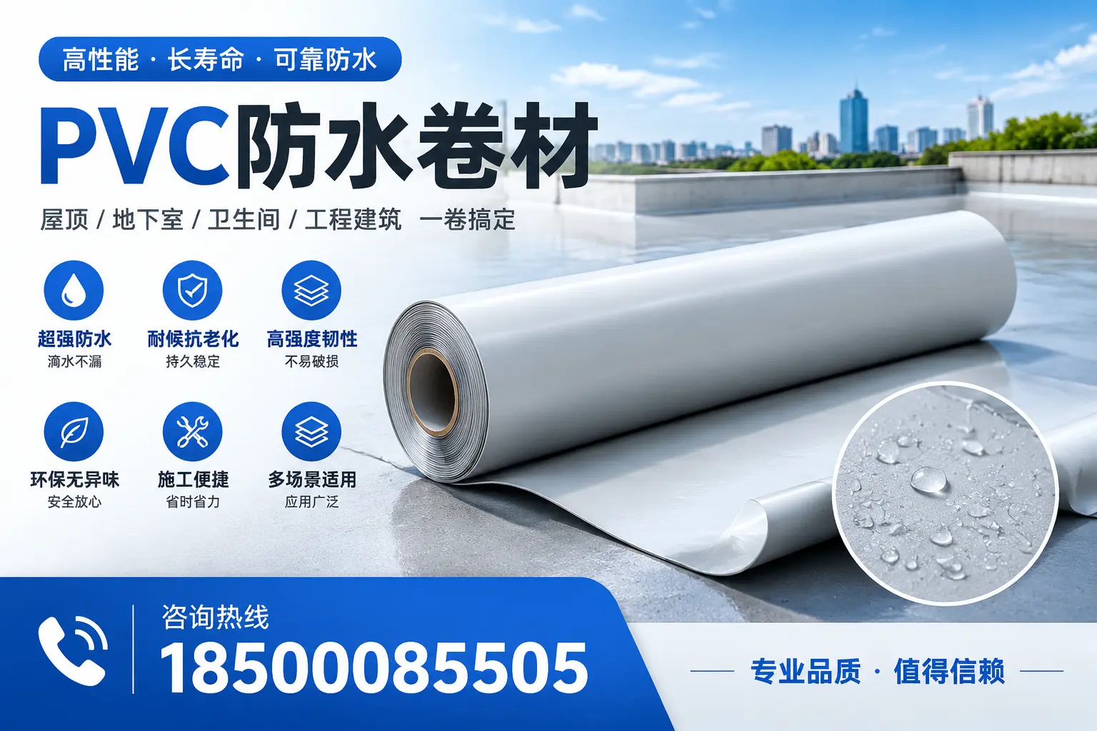 PVC防水卷材的防水效果评测，适合大连的科学依据