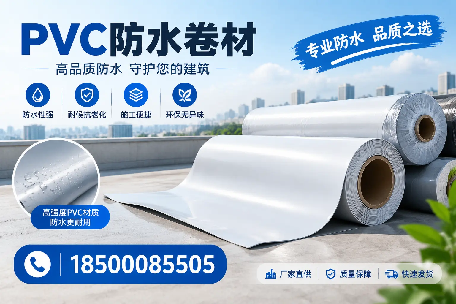 常见pvc防水卷材选型误区,大连用户必看